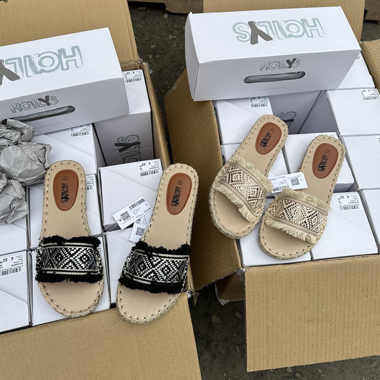 Chaussures de pêcheur en corde de chanvre faites à la main, sandales et pantoufles plates confortables, grande taille pour femmes, vente en gros, nouvelle collection été_voghion.com