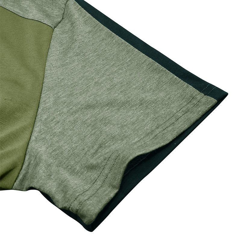 T-shirt à manches courtes et col montant pour homme, chemise Henley de sport de plein air pour homme, haut de fitness, t-shirt_voghion.com