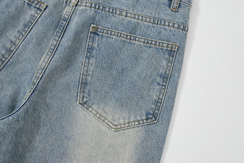 Erkek Giyim Kesim Yıkama Ve İmha Rahat Bol Kot Temiz Fit Vibe Stil_voghion.com