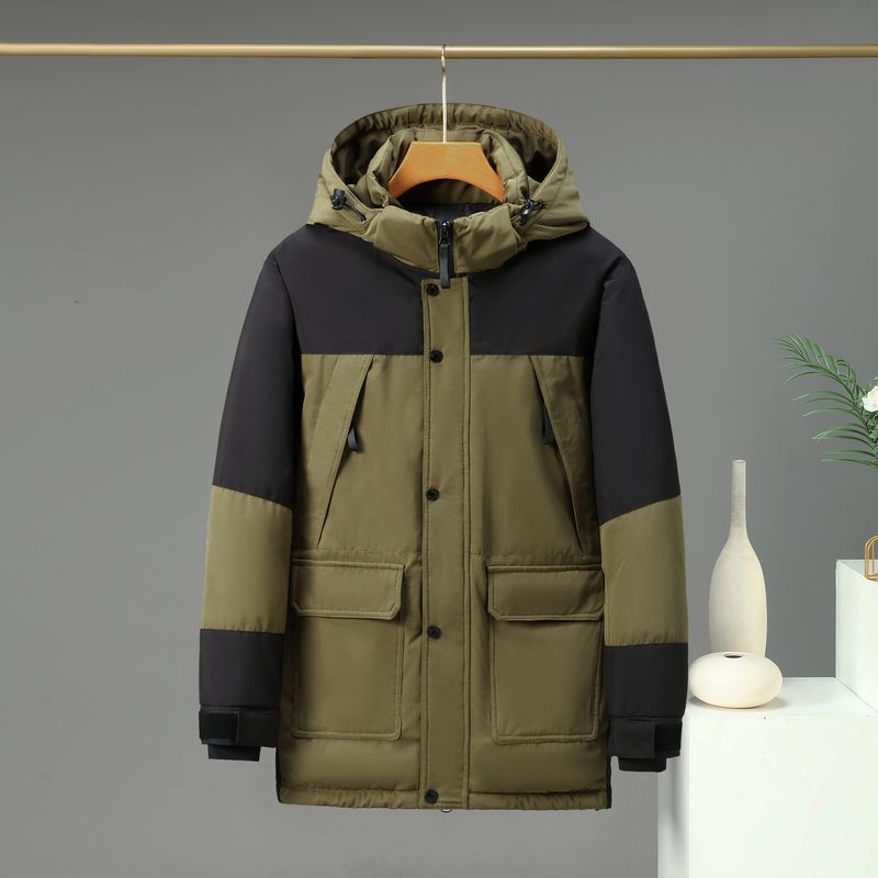 Bergsteigen-Outdoor-Baumwollmantel mit bedrucktem großem Pelzkragen für Herren_voghion.com
