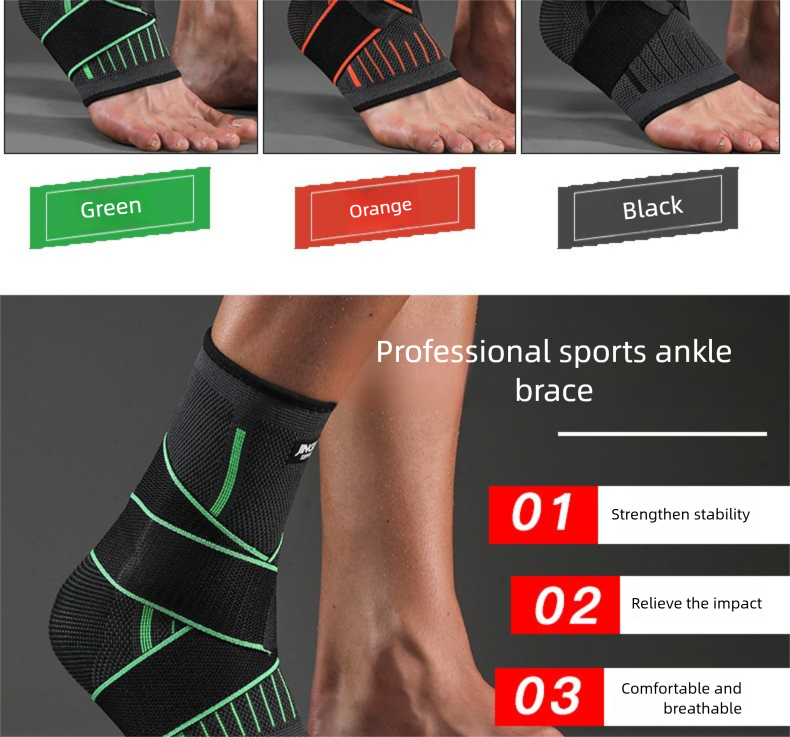 JINGBA Ankl Support Anti-Sprain Outdoor Sports Training Fitnss Strap Comprssion Protctiv Gar Manufacturr_voghion.com