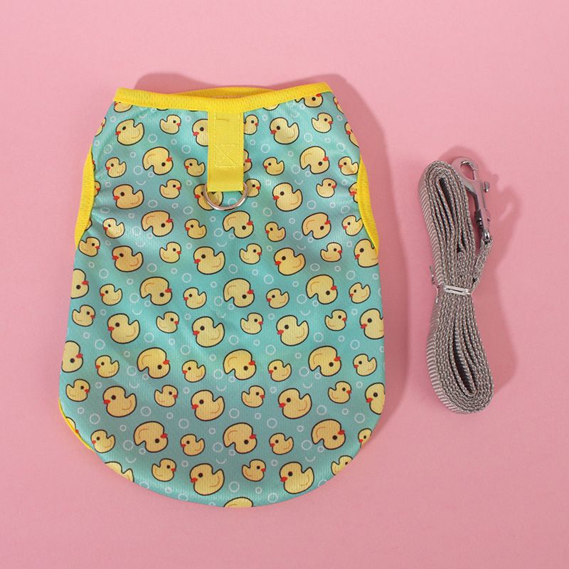 Pet Clothes For Small And Medium Teddy Bichon Dogs Summer Duck T Cat Vest Breathable Non-Stick Hair_voghion.com
