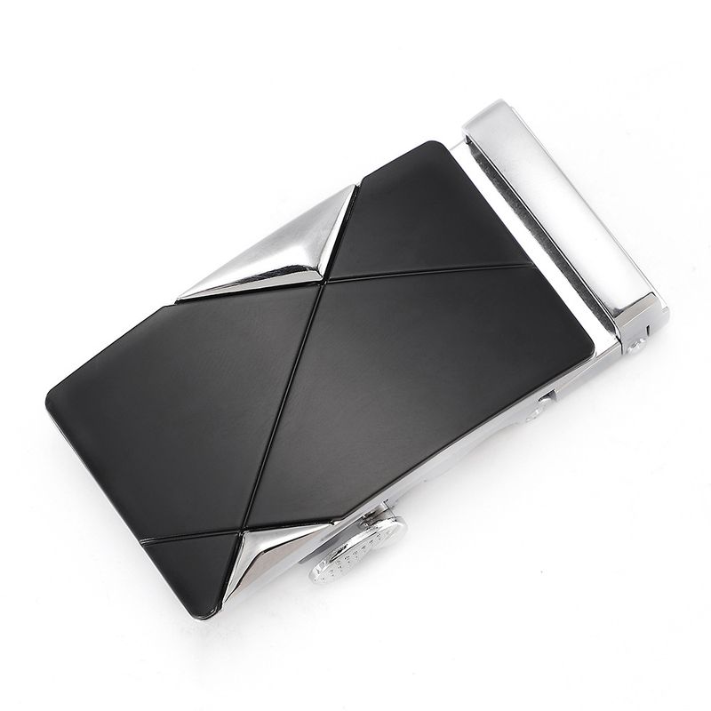 Men's Double-Sided Genuine Leather Belt With Automatic Buckle - Business & Formal Style (Custom Logo Available)_voghion.com