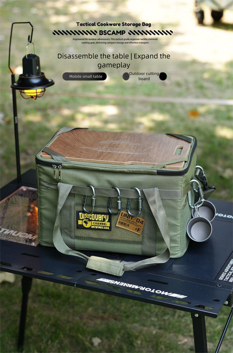 New Multifunctional Camping Tactical Storage With Table Board, Portable Handheld Equipment Outdoor Organizer Bag_voghion.com