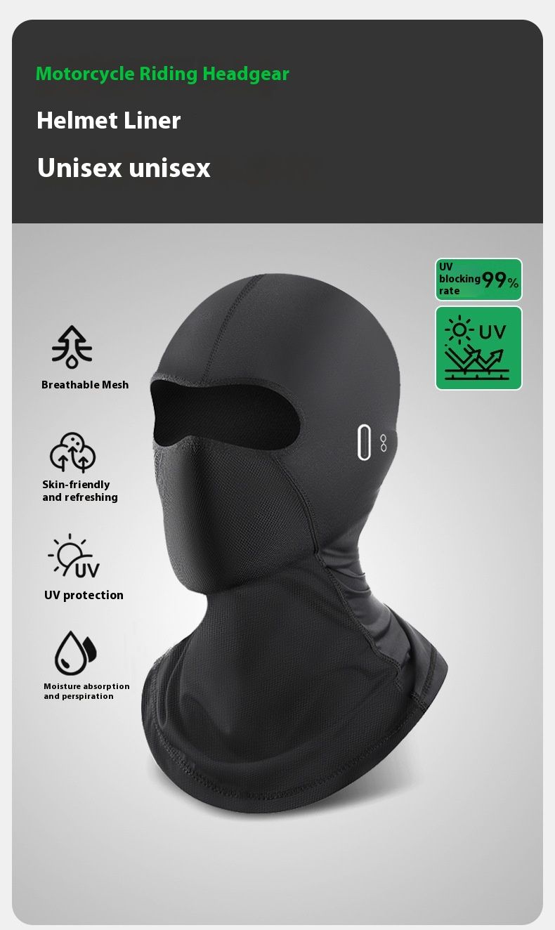 Riding Sun Mask, Motorcycle With Inner Lining Of Men's Women's Ice Silk Scarf, Spring And Summer UV Protection Hood Mask_voghion.com