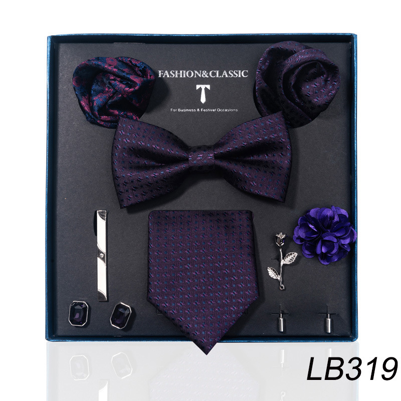 /Men's Ties & Handkerchiefs wedding groom's tie pocket square corsage gift box set men's tie ready stock wholesale_voghion.com