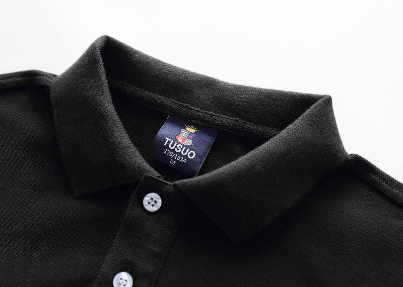 Neues Poloshirt für Herren aus Baumwolle mit Stickereien, kurzärmelig, lässig, sportlich, schwarz, schlicht, lockere Passform, Übergröße_voghion.com