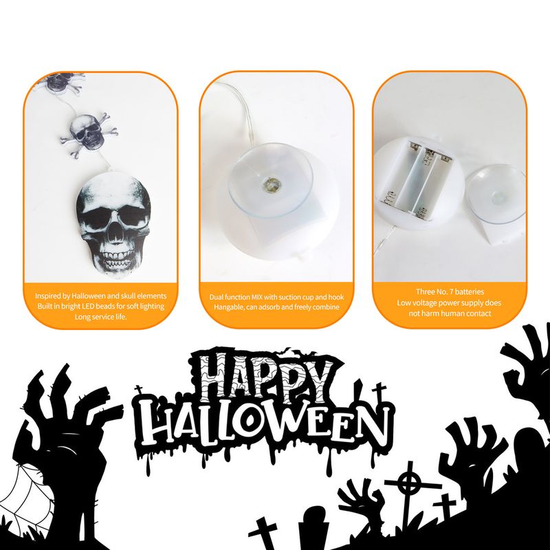 Luci di Halloween spettrali con decorazioni a forma di zucca, teschio, gufo e ragno - Illuminazione a LED per feste al chiuso, per stanze di fuga in stile casa stregata_voghion.com