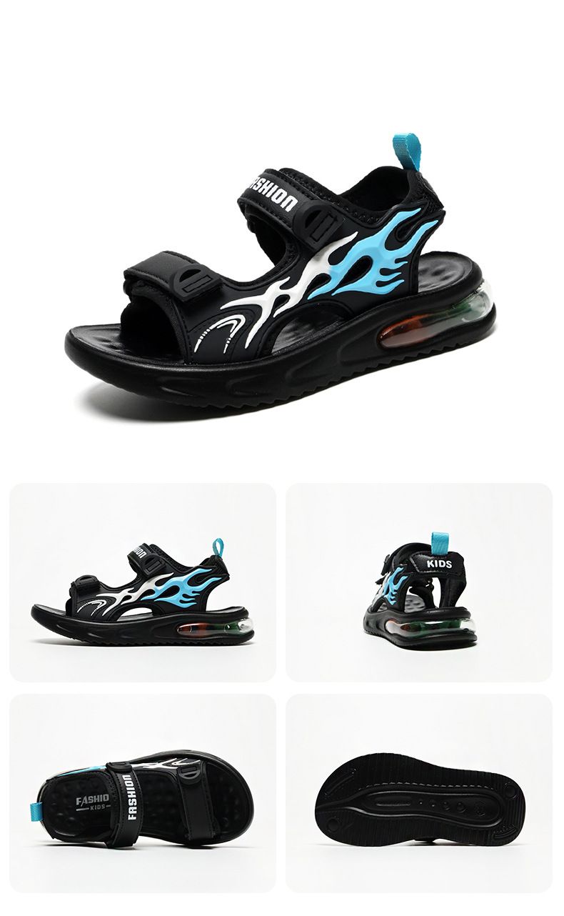 Kids Shoes Children's sandals 2024 summer new boys' non slip soft soled beach shoes for middle and large children's boys open toed trendy sandals_voghion.com