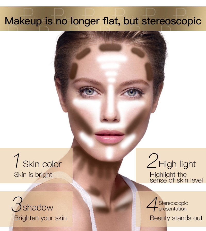 Pudaier Makeup correttore cosmetico opaco perlescente ad alta brillantezza con polvere di miele_voghion.com