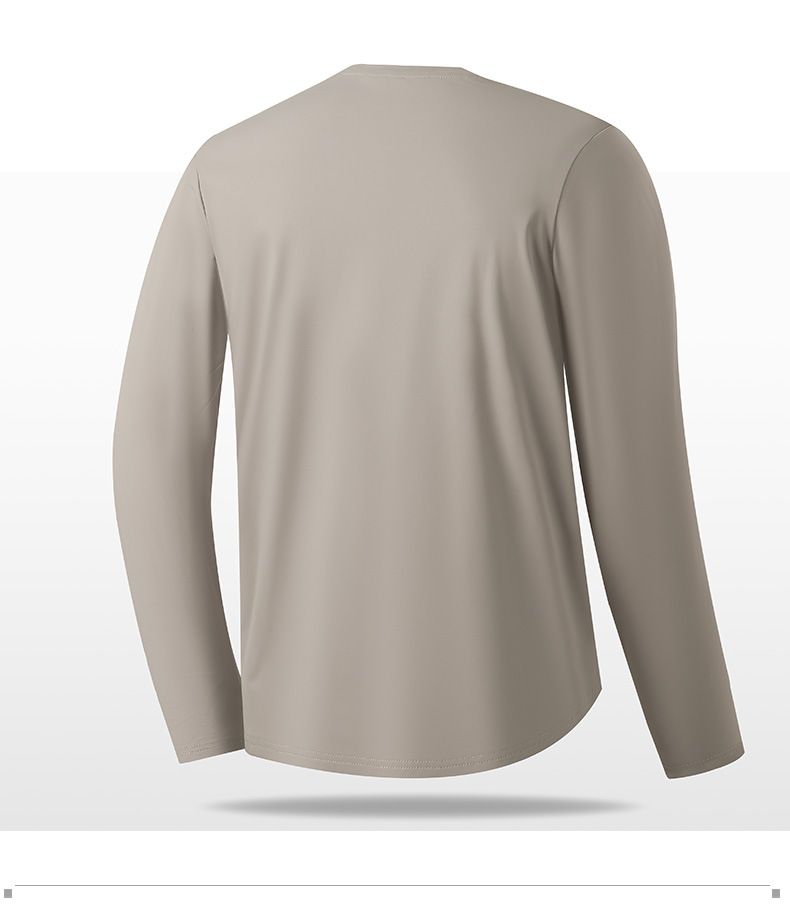 Men's Winter Performance Long Sleeve T-Shirt – High-Stretch & Warm Stand Collar Running & Hiking Top (Black, Dark Gray, Khaki, EU Sizing M-5XL)_voghion.com