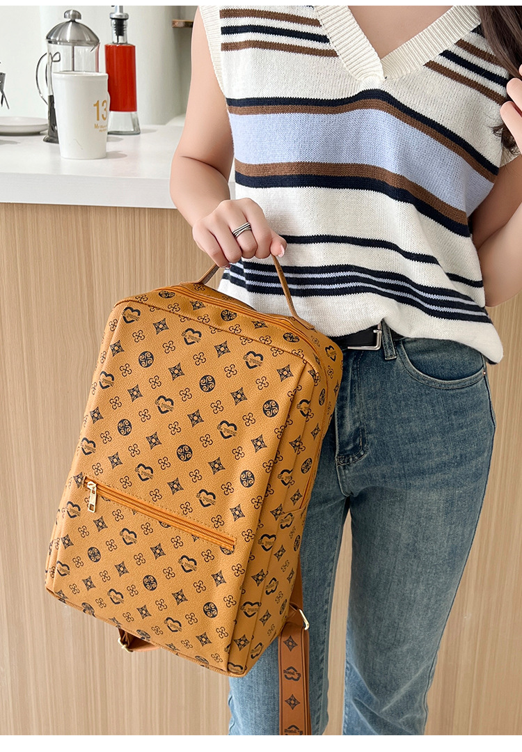 Hot Selling New Printed Backpack in Europe and America Fashionable and Casual Versatile Large Capacity Backpack Unique Printed Bag Schoolbag for Girls_voghion.com