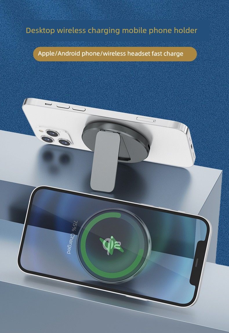 Qi2mpp Certified 15W Strong Magnetic Wireless Charger Bracket For Iphone 13/14/15 Fast Charging_voghion.com
