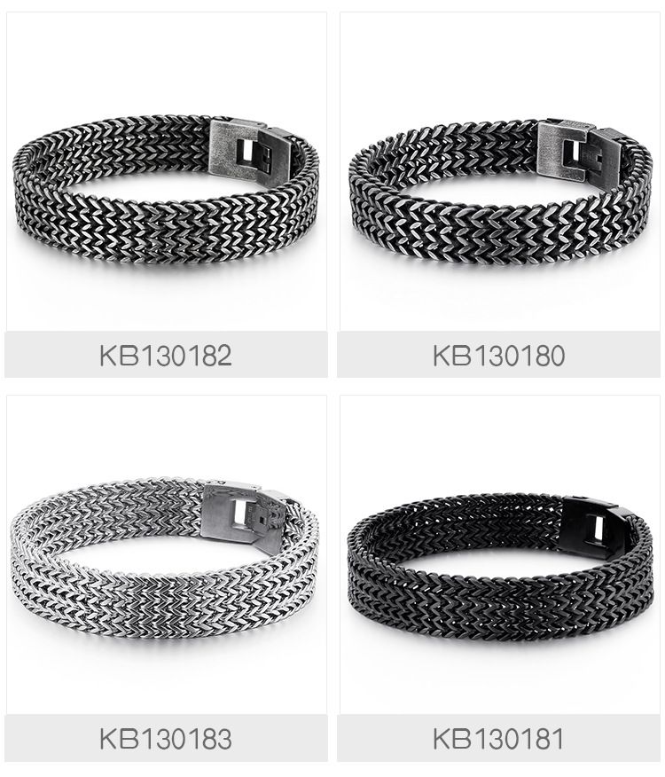 Men's Stainless Steel Titanium Square Fish Scale Link Bracelet - Durable Geometric Design For Everyday Wear_voghion.com