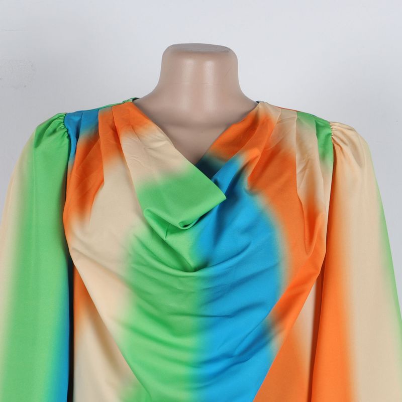 Women's Clothing Printed Swing Collar Wide Leg Pants Suit_voghion.com