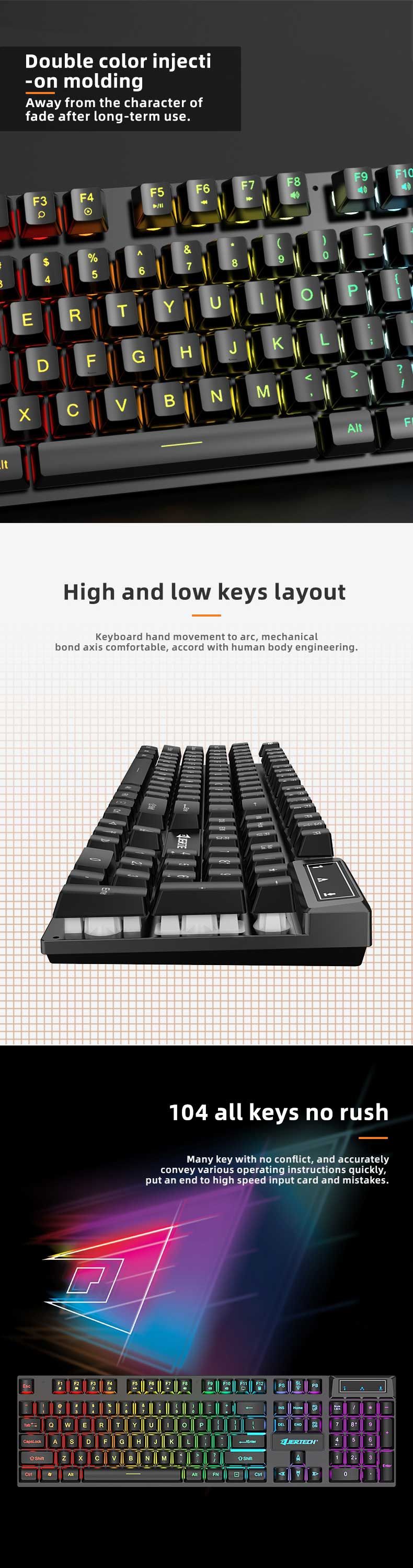 Gamers Combo Set Rainbow backlit Wired Gaming four-piece 4 in 1 Keyboard Headset Mouse Pad Combos for computer_voghion.com