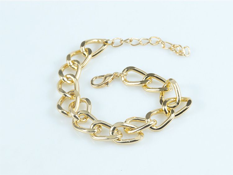 Delikat kjedearmbånd med binders Bohemsk enkelt justerbart flerlags metallarmbånd_voghion.com