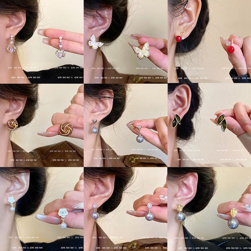 Orecchini a bottone micro-intarsiati con fiocco di neve super fatato in argento S, di alta qualità, per donna, leggeri e di lusso_voghion.com