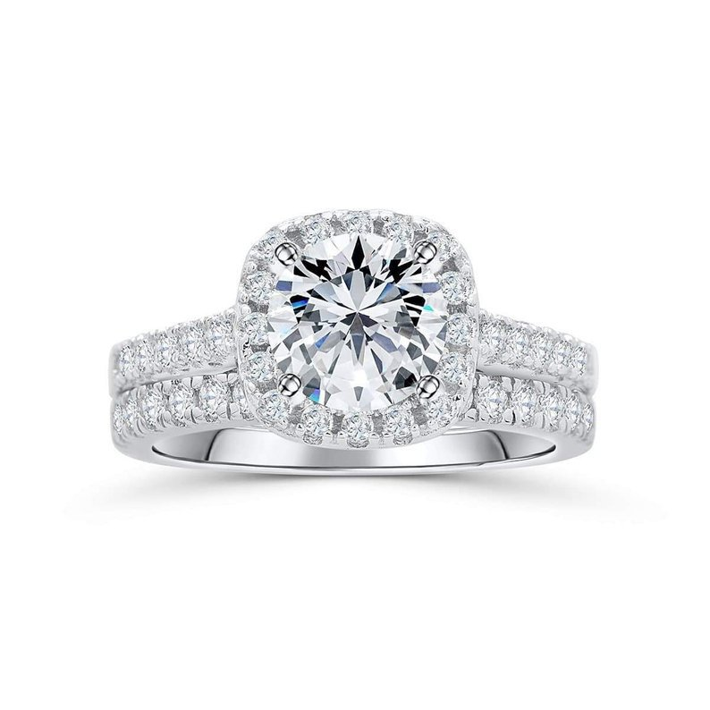 Mozambique Diamond One Carat Couple Women's Pure Silver Matching Ring, Gold Proposal, Wedding, Birthday Gift_voghion.com