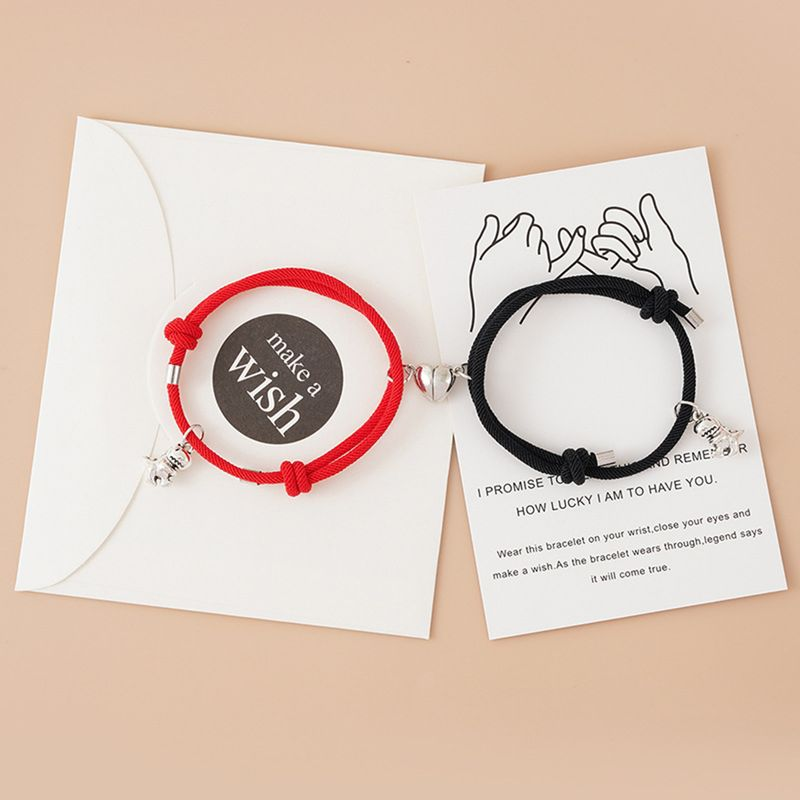 Yamaler 1 Pair Magnetic Adsorption Hard To Break Anti-Fall Sweat-proodjustable 3D Heart Dinosaur Couple Bracelet Jewelry_voghion.com