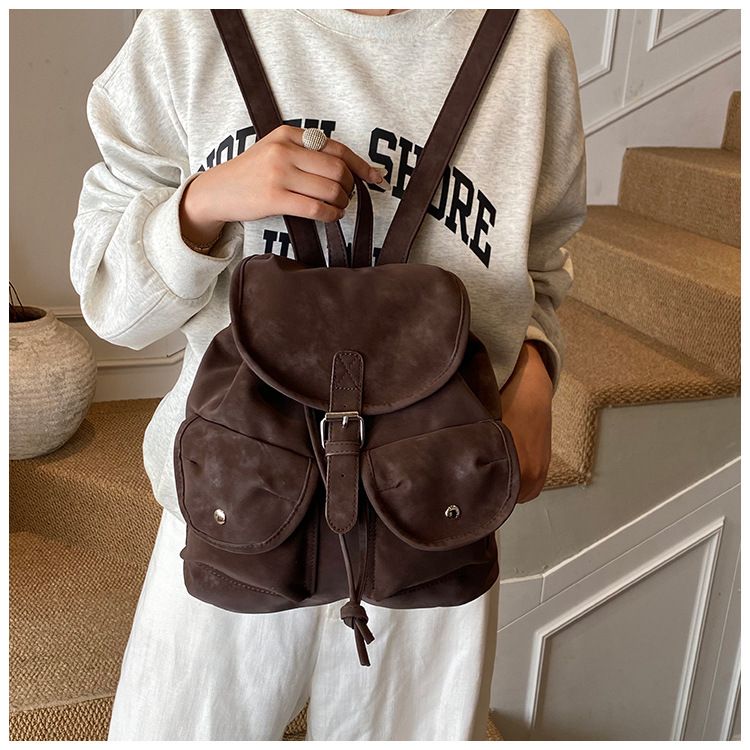 Sac à dos en velours de peau de cerf de haute qualité, nouveau sac à dos de voyage décontracté et tendance pour femme_voghion.com