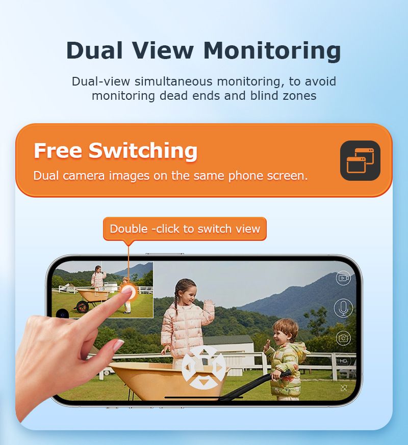 4G Zonnecamera 6MP HD Full Color Buitenbewaking Lens Dubbel Scherm Wifi Zonnecamera_voghion.com