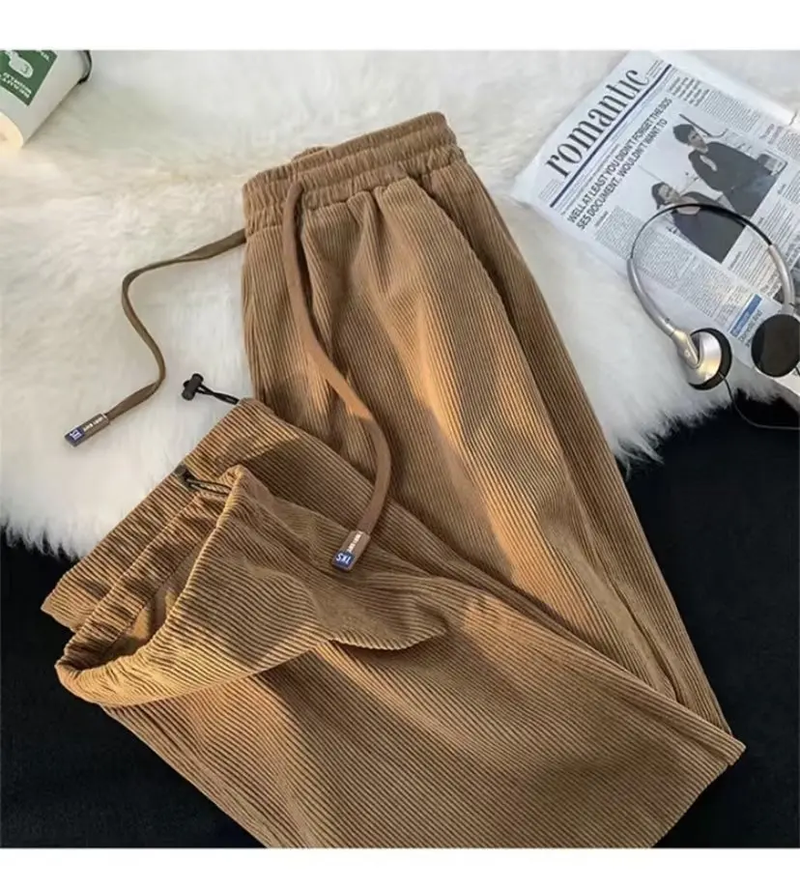 Loose Sweatpants Men Spring Autumn Casual Pants Hong Kong Style Suitable For Teenagers And Adults_voghion.com