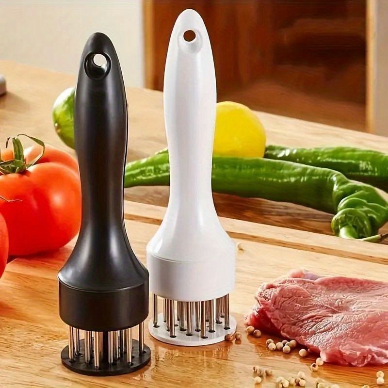 Stainless Steel Meat Tenderizer With 21 Blades - Kitchen Gadget For Cooking, Meat Puncturing Tool, Food Preparation Accessory_voghion.com