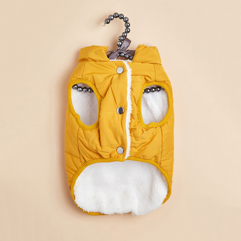 Guangying Pet Coat Clothes Solid Color Windproof Warm Clothes Dog Winter Vest Jacket Puppy Costume_voghion.com