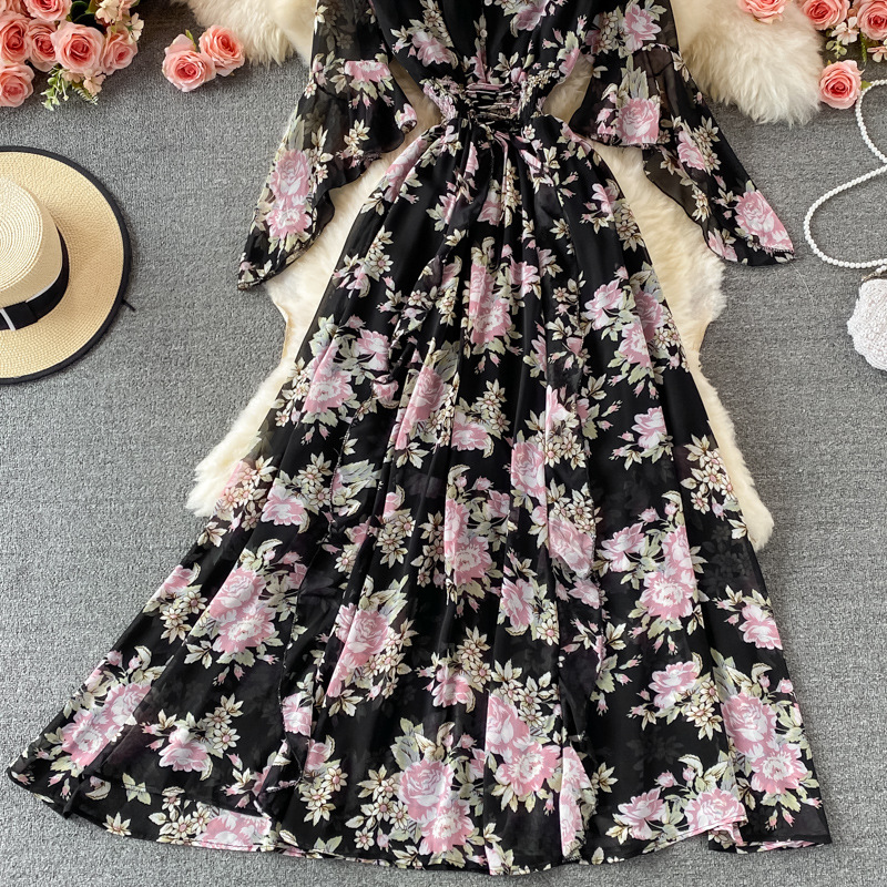 Damenmode Strandurlaub Strandrock Taille große Schaukel langer Rock_voghion.com