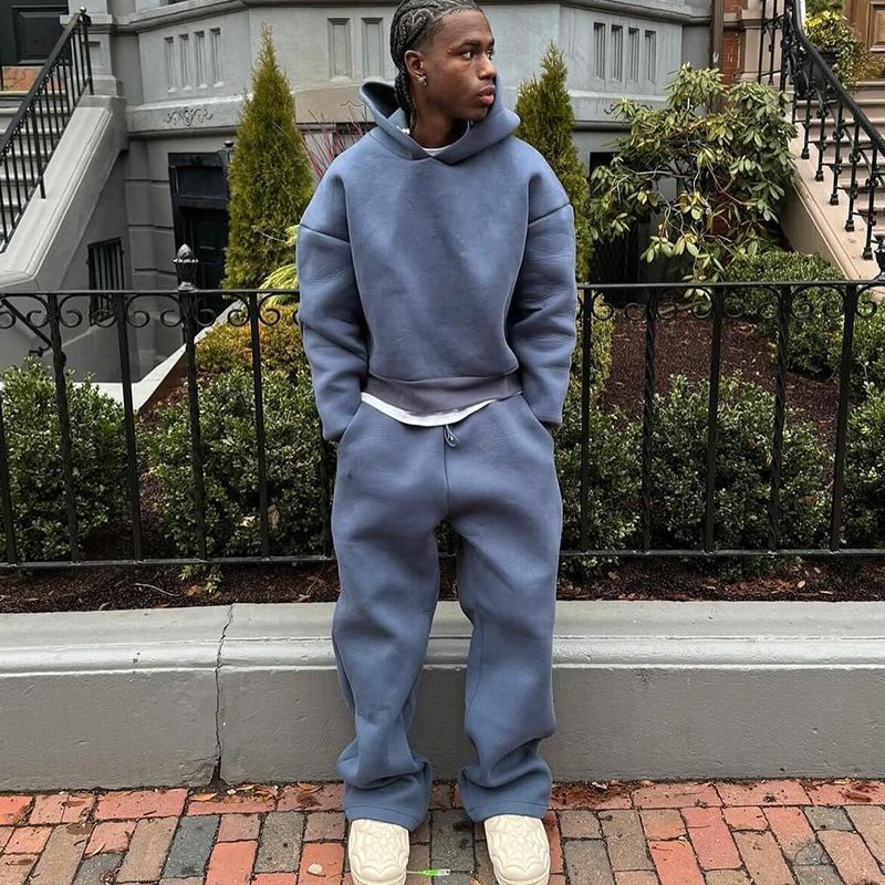 Unisex Oversized Hoodie & Jogger Set - Streetwear Casual Pullover Sweatshirt With Pockets, Comfortable Lounge Wear For Men & Women_voghion.com