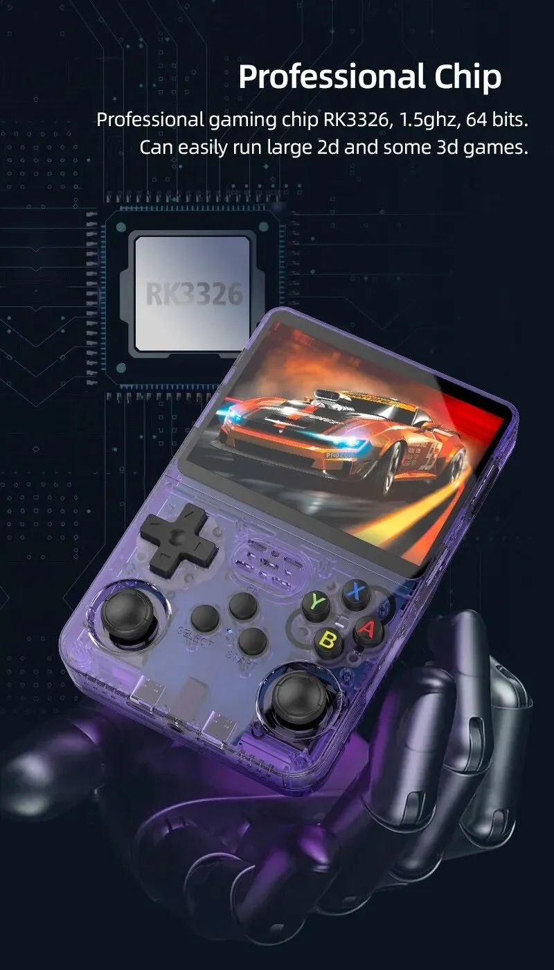 Open Source R36S Retro Handheld Video Game Console Sistema Linux 3.5 Polegada IPS Tela Portátil Pocket Video Player 64GB Jogos_voghion.com