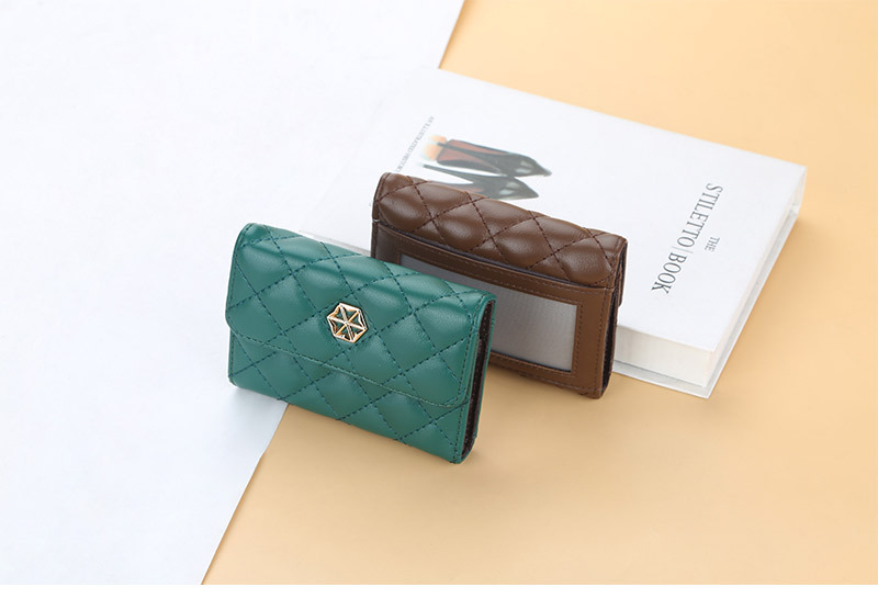 Boiseen New Women's Card Bag Embossed Multi Card Slot Accordion Coin Purse Small Buckle Wallet_voghion.com