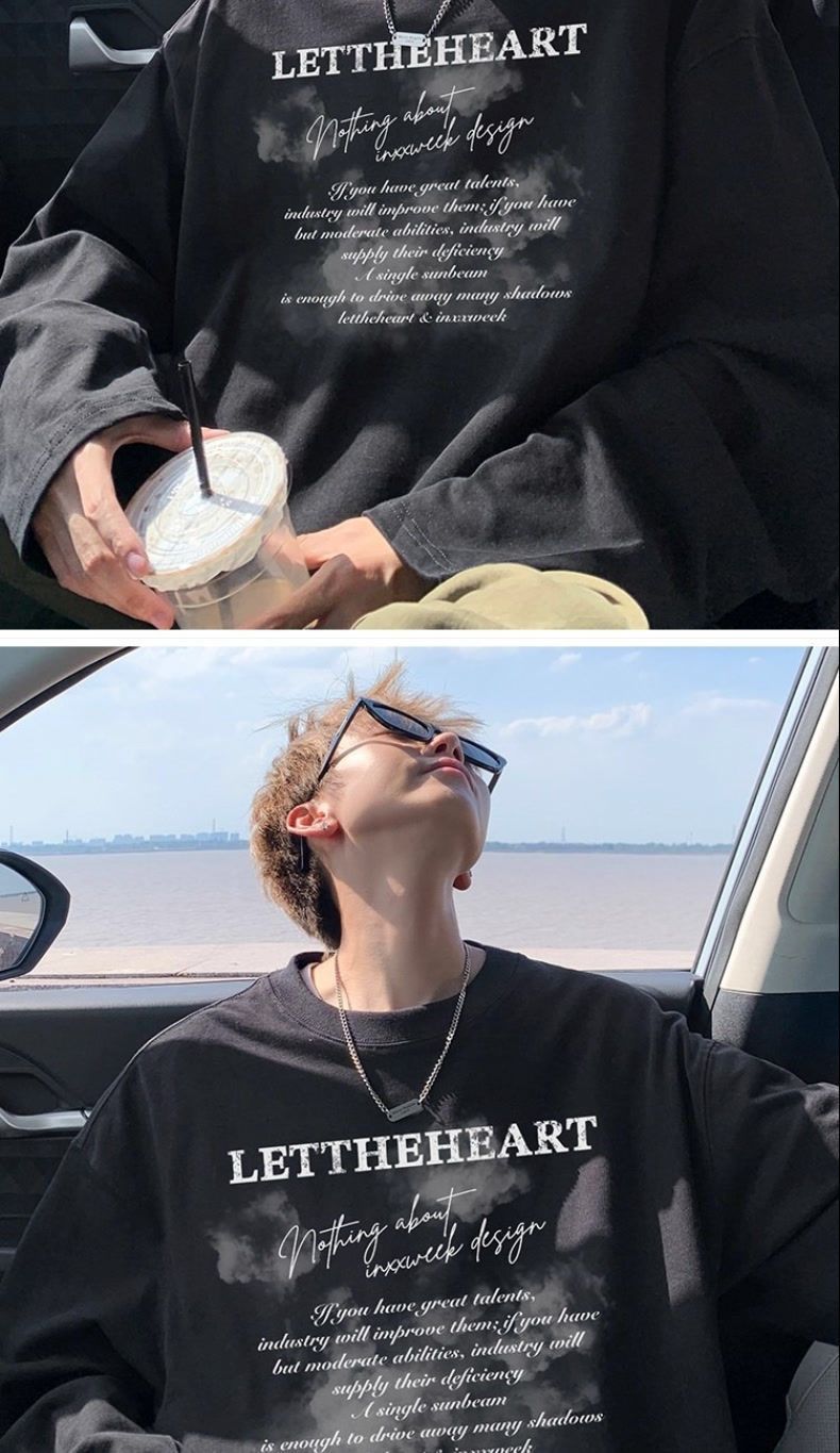 merican-Style 100% Cotton Long-Sleeve T-Shirt For Men Loose-Fit Oversized Hoodie For Fall/Winter White Inner Layer Top Men's Base Layer Shirt_voghion.com