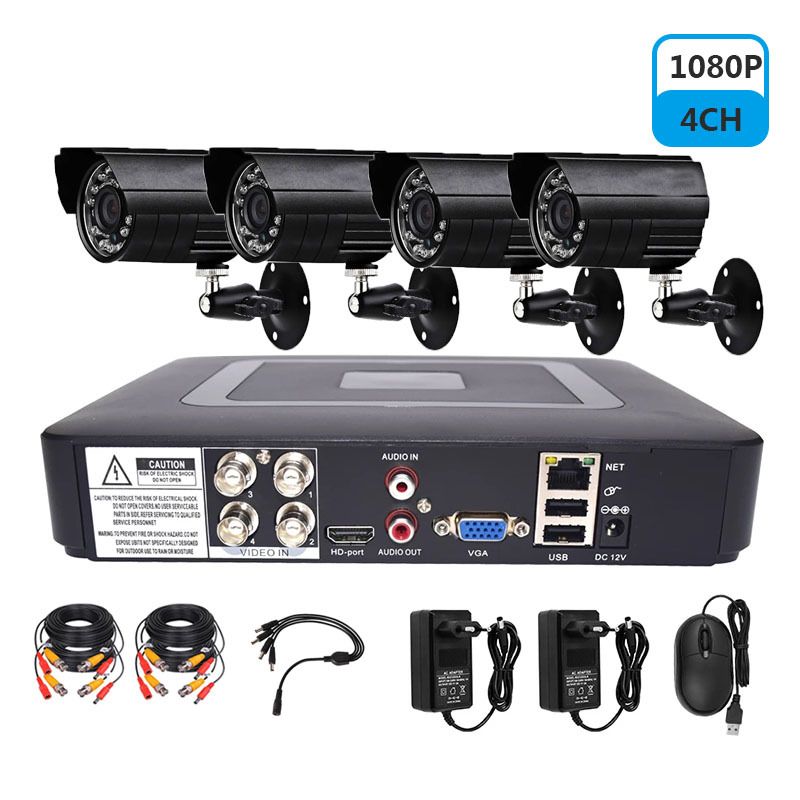 DVR Coaxial Analog Equipment AHD Surveillance Camera Set Home Security Wired Package_voghion.com