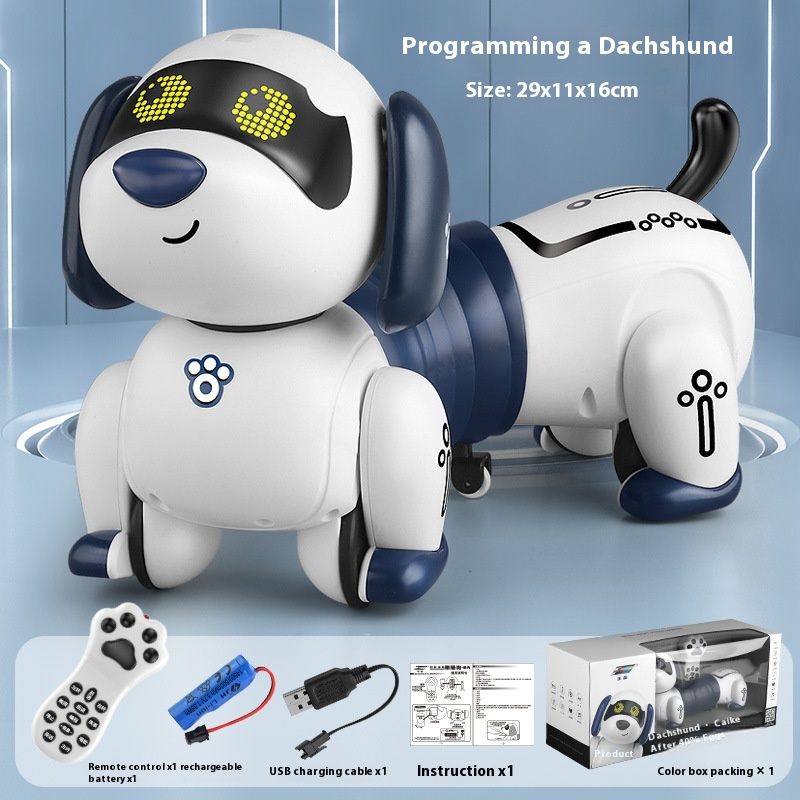 Intelligent Remote Control Programming Special Effects Biomimetic Interactive Electric Pet Companion Robot Electronic_voghion.com