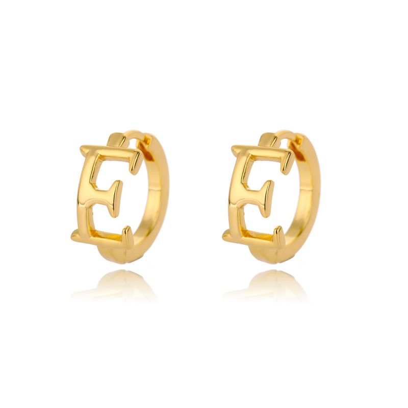 Korean new style 26 English letters earrings for women simple temperament cold style earrings name earrings_voghion.com