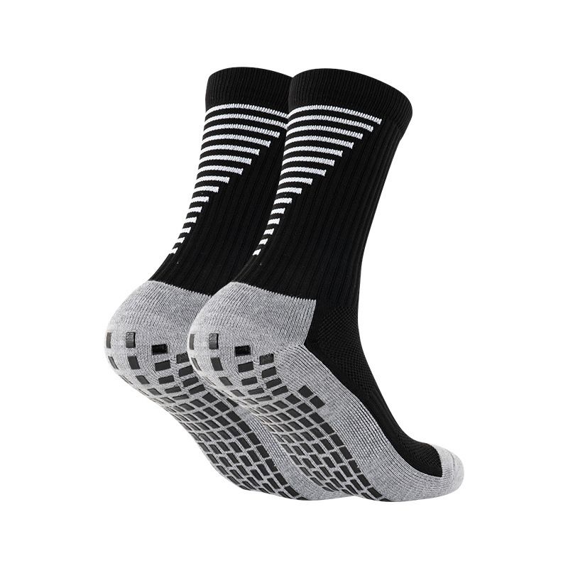 Fußballsocken, mittelhohe Fußballsocken, dicke Sportsocken mit Handtuchunterseite, für Erwachsene, klebend, rutschfest, verschleißfest, Sportsocken, FootballSock_voghion.com