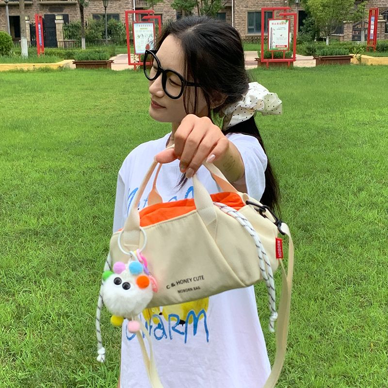 Niche Design Dopamine Color-Block MINI Crossbody Outdoor Nylon Stoff Handtasche Damen Leichte Umhängetasche_voghion.com