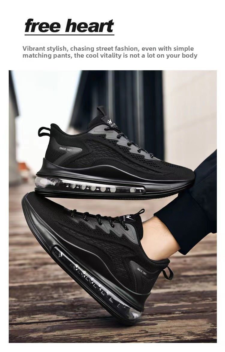 Running 2025 Spring New Shock Absorption Air Cushion Sports Style Height Increasing Fashion Casual Shoes_voghion.com