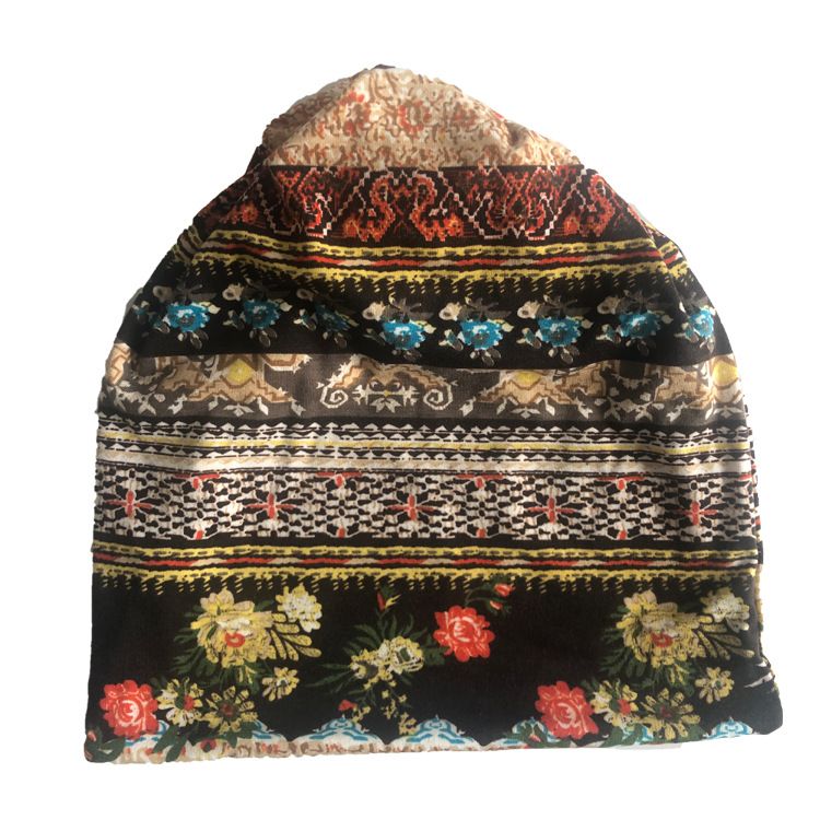 Baotou – écharpe à motif numérique, série de Style ethnique, impression de noix de cajou, trois usages, Hip Hop, chapeau empilable pour femmes enceintes_voghion.com
