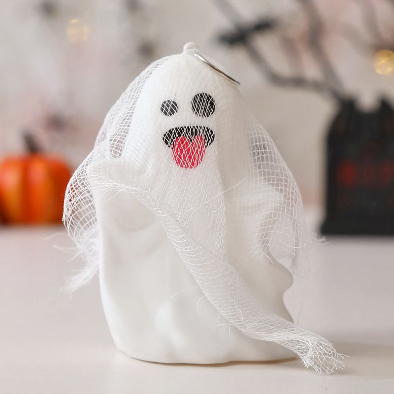 Halloween Ghost Decorations - Spooky Gauze Ghost Hanging Ornaments For Halloween Party, Trick Or Treat, Haunted House Decor (Set Of 4 Styles)_voghion.com