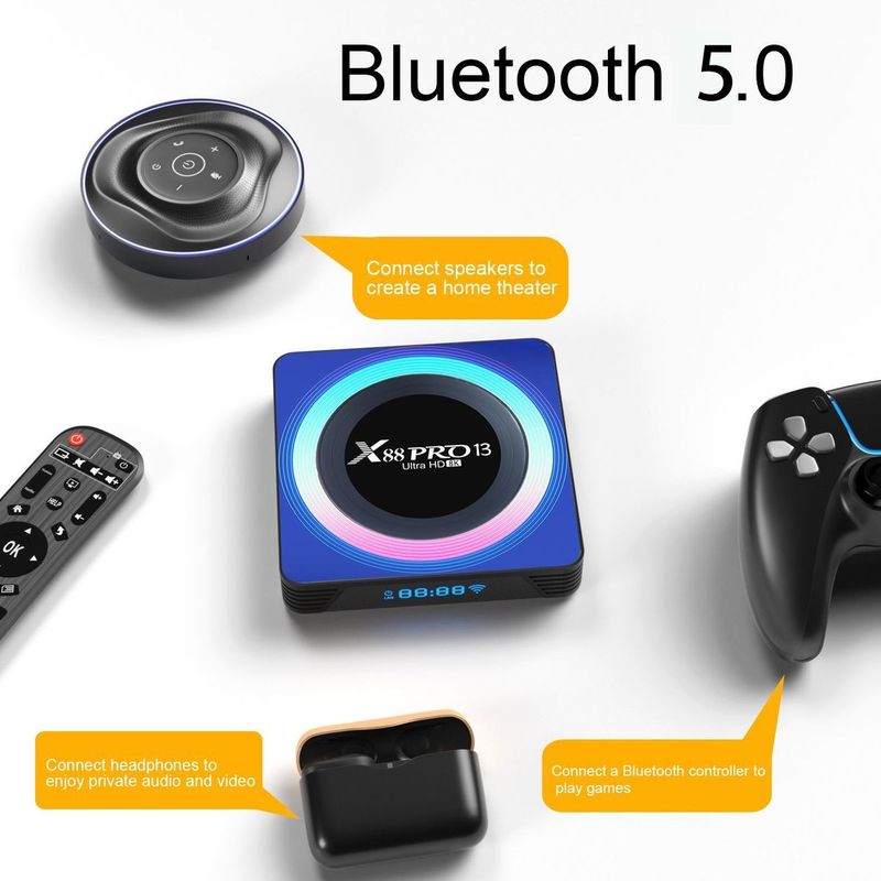 x88 Pro 13 Android 13.0 Wifi6 4/64 RK3528 Dual-band Bluetooth OTA TV Box_voghion.com