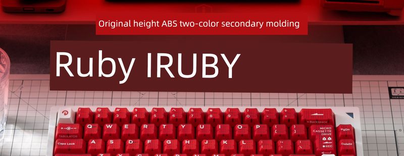 Domikey Ruby Originalhöhe ABS Zweifarbige Form Nical-Tastatur-Tastenkappen Edel Individuell Stilvoll_voghion.com