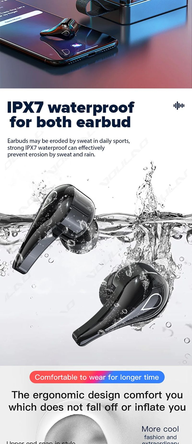 3500mAh charging box 9D stereo sports waterproof Bluetooth wireless headset_voghion.com