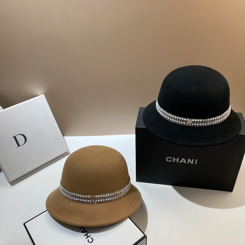 Jesen i zima Francuski stil slavnih Keramički šešir od vodene dijamantne vune Jednostavan i elegantan Elegantni lagani luksuzni top_voghion.com