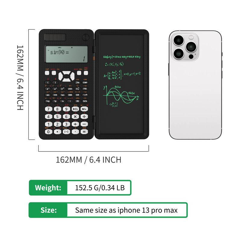 Scientific Calculator With Writing Tablet 991MS 349 Functions Engineering Financial Calculator For School Students Office 2022_voghion.com
