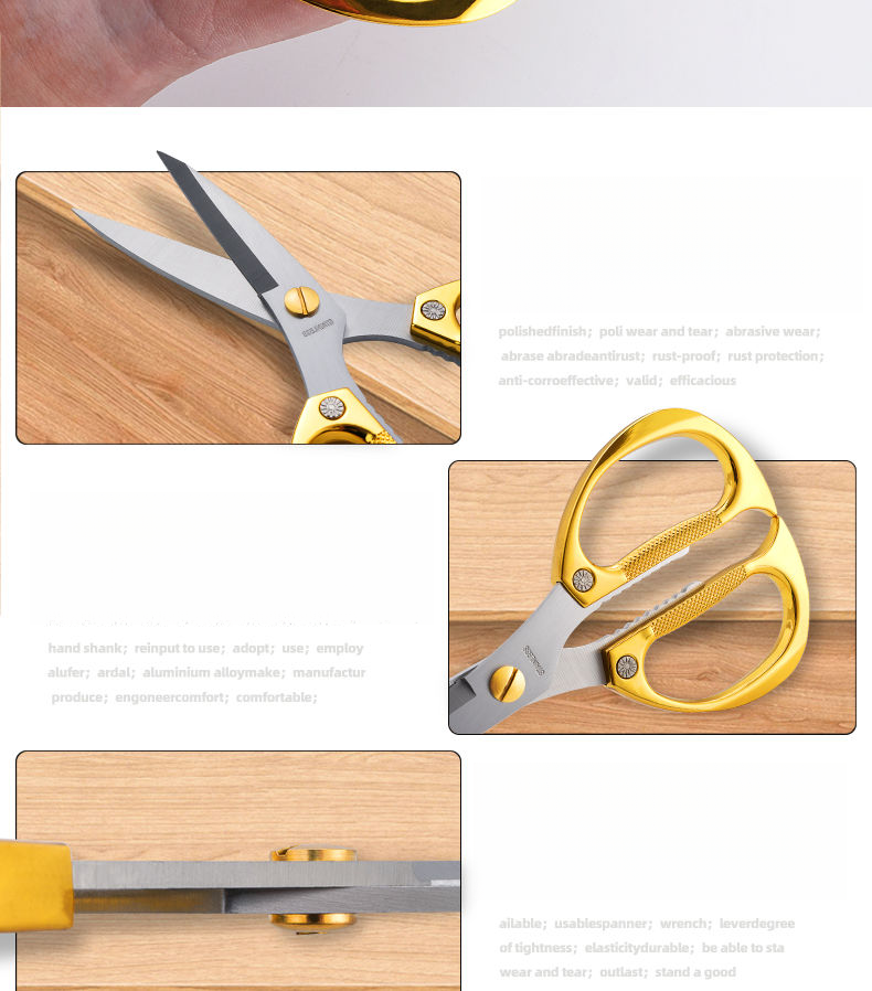 Original Japanese Household Stainless Steel Tailor Fabric Paper Kitchen Heavy Duty Chicken Duck Bone Scissors_voghion.com