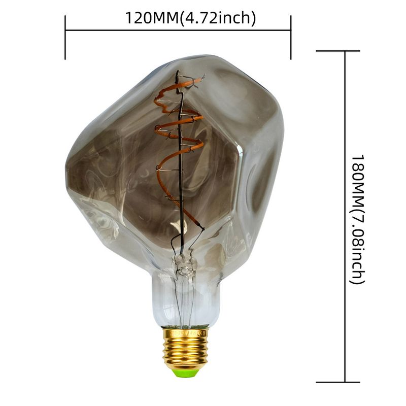 Ampoule LED Edison TIANFAN Big Stone G125 4W Dimmable 220-240V E27 2000Kelvin Super Warm - Ampoule décorative spéciale_voghion.com
