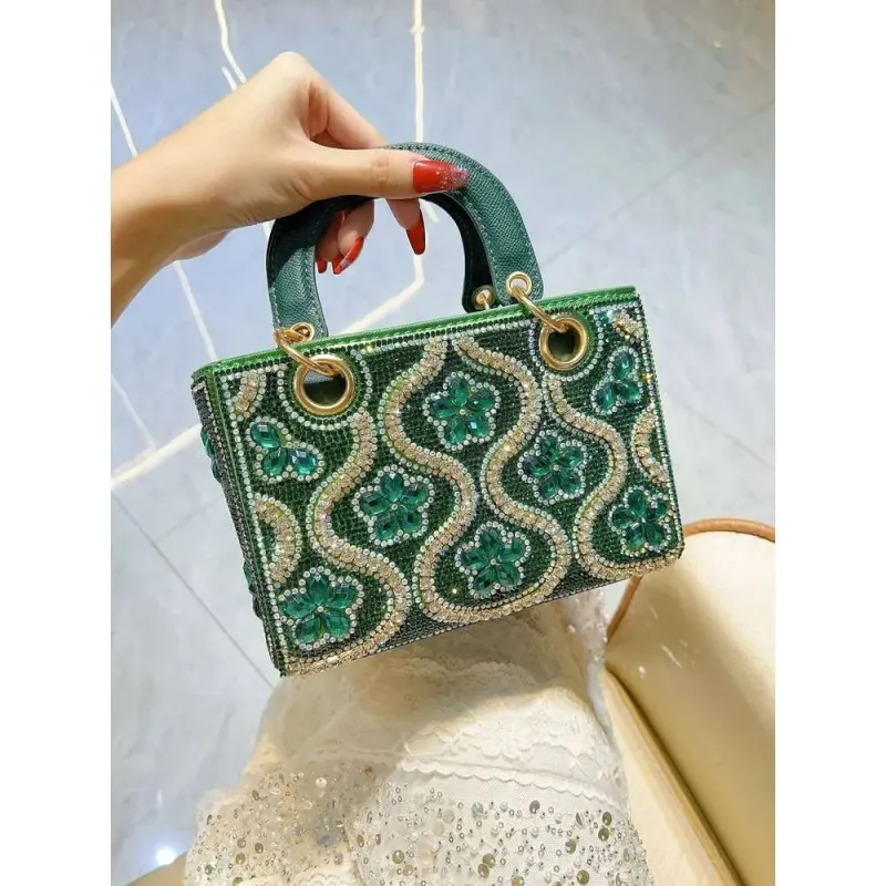 Designer-Taschen 2025 NEU Glänzende Damen-Abend-Dia-Dekorationshandtasche mit Riemen, weibliche Schulter-Crossbody für Frauen_voghion.com